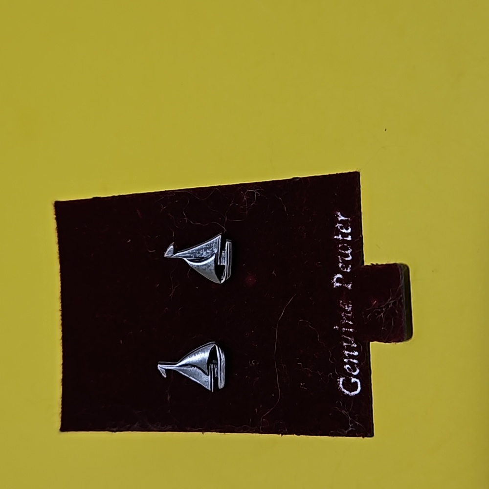 Pewter Sailboat Earrings - New/Never Worn